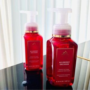 Bath & Body Works Wildberry Orchid Gentle & Clean Forming Hand Soap Set of 2 New